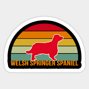 Welsh Springer Spaniel Vintage Silhouette Sticker